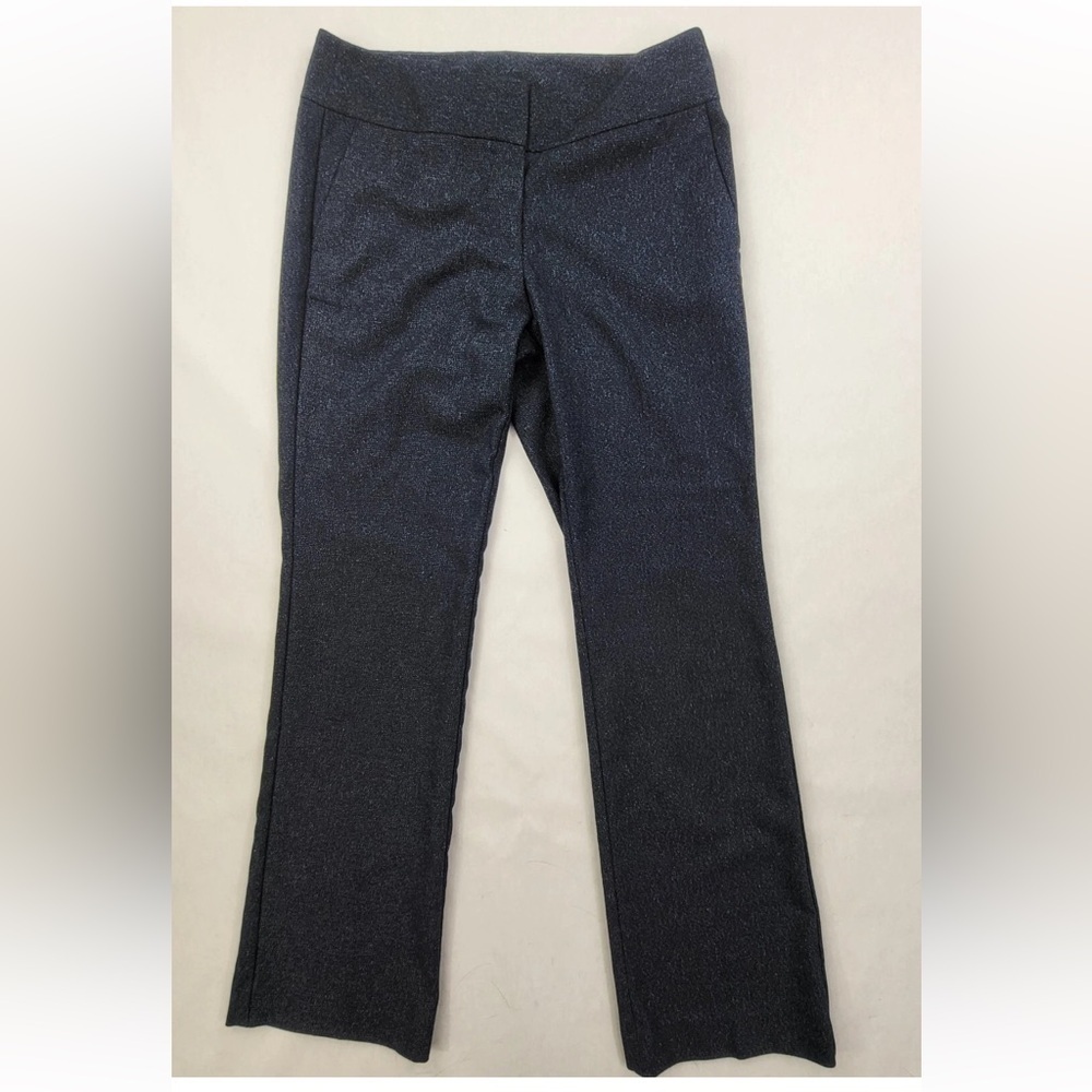 Ann Taylor Women's Dress/Career Pants Size 8 curvy Blue Speck Slash Pockets